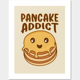 Pancake Addict Funny Kawaii Cake Lover Posters and Art